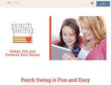 Tablet Screenshot of porchswingstories.com